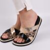 Sandalias Alli negra y print