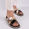 Sandalias Alli negra y print