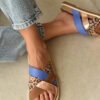 Sandalias Alli celestes y print