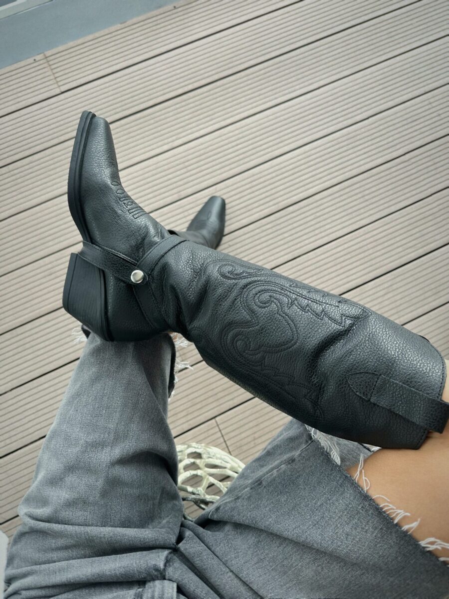 Bota Texana Desmontable negra